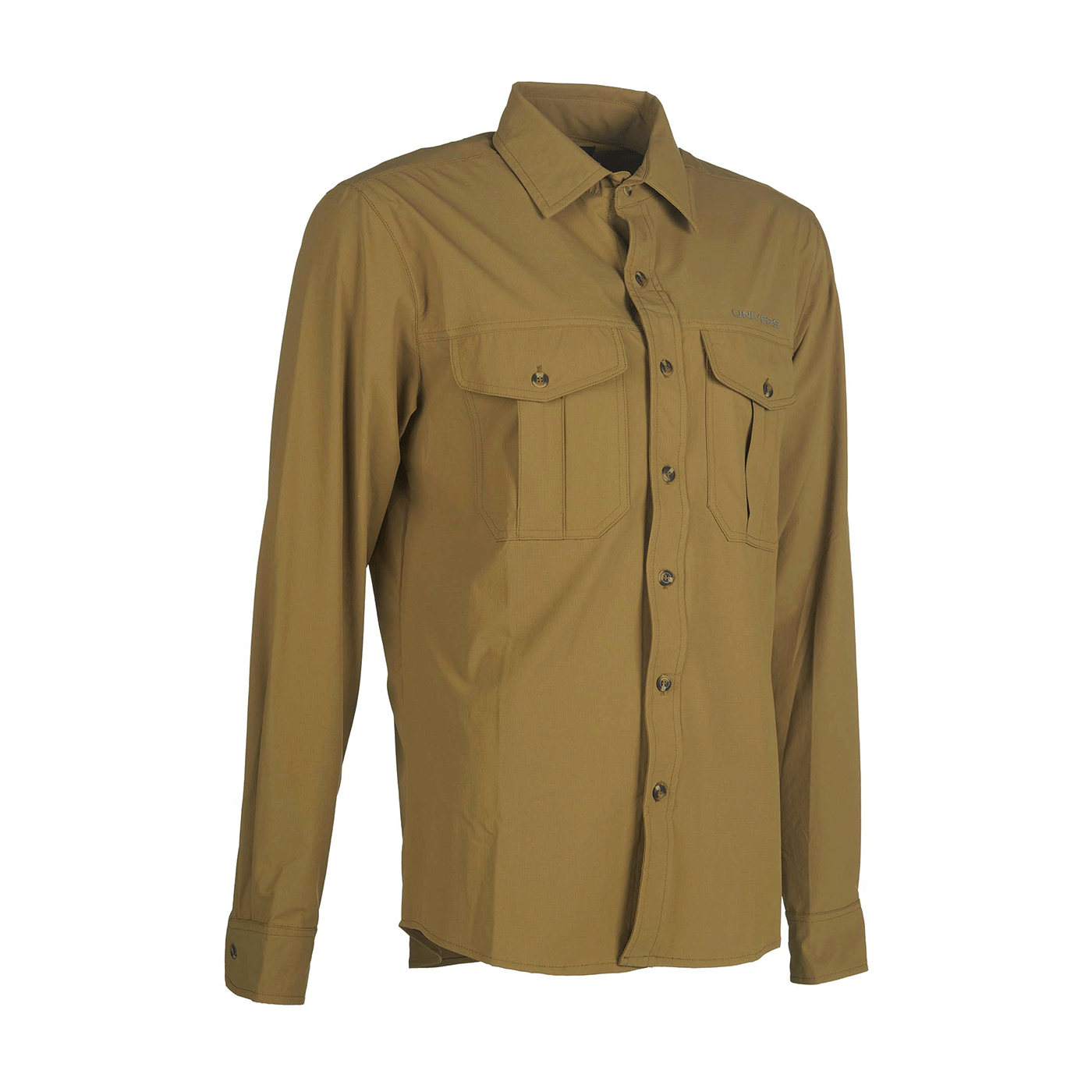 UNIVERS - PINZOLO 4-WAY STRETCH SHIRT CAMEL