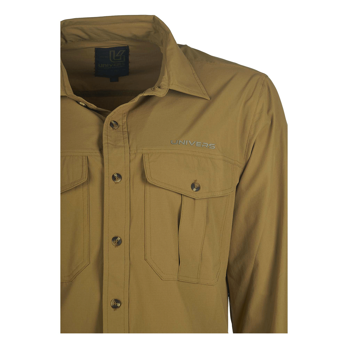 UNIVERS - PINZOLO 4-WAY STRETCH SHIRT CAMEL