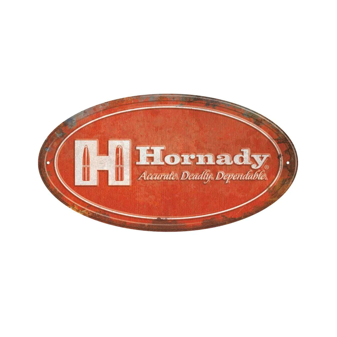 HORNADY - OVAL TIN PLATE SIGN