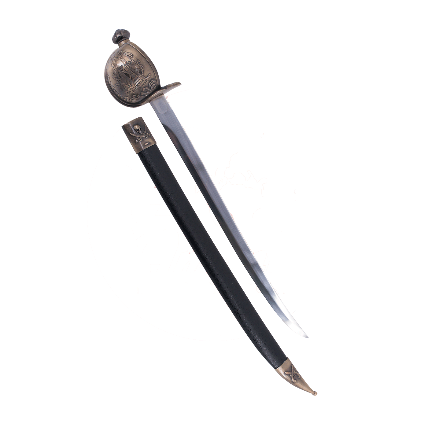 BARBAROSSA PIRATE SWORD/SABER 80cm STEEL BLADE