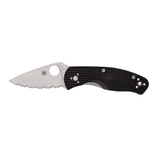 KNIFE - SPYDERCO - PERSISTENCE FRN BLACK SERRATED C136SBK