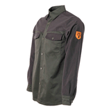 SHIRT - RS HUNTING - COTTON AND WATERPROOF AND TEAR-PROOF TECHNICAL FABRIC PROTECTIONS (GREEN)