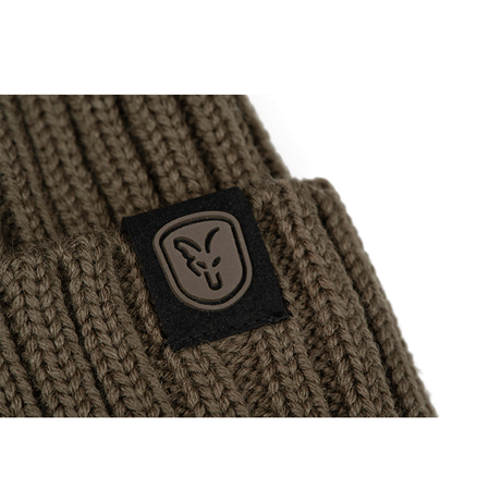 HAT - FOX - HEAVY KNIT BOBBLE Olive