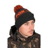 HAT - FOX - COLLECTION BOBBLE HAT Black/Orange