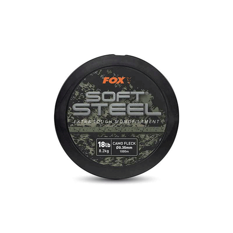 FOX - SOFT STEEL EXTRA TOUGH MONOFILAMENT 18lb 8.2kg CAMO FLECK Ø0.35mm 1000m