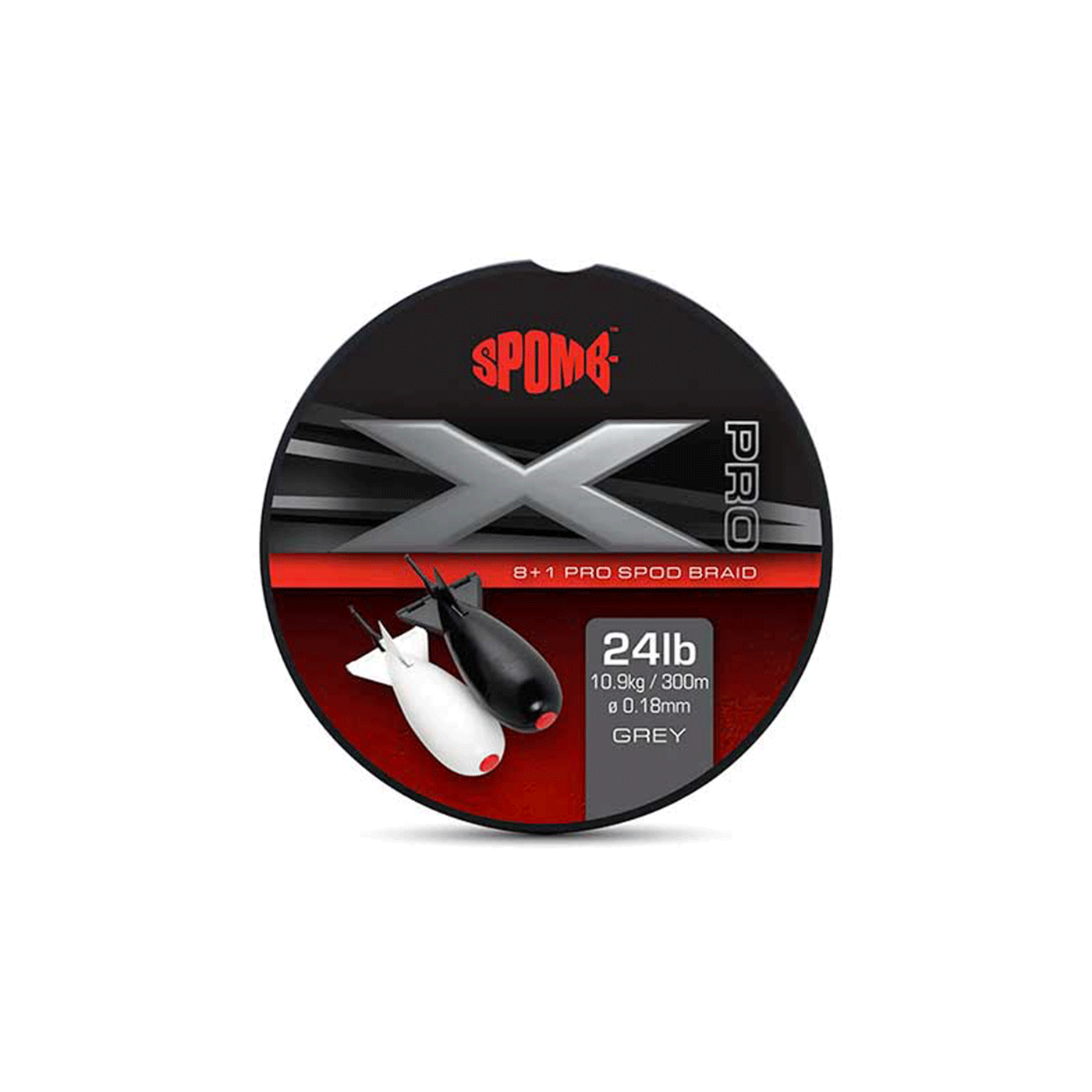 SPOMB - X 8+1 PRO SPOD BRAID GREY 24lb 10.9kg / 300m Ø0.18mm