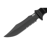 COLTELLO - SOG - SEAL PUP ELITE - BLACK HALF SERR KYDEX SHEATH