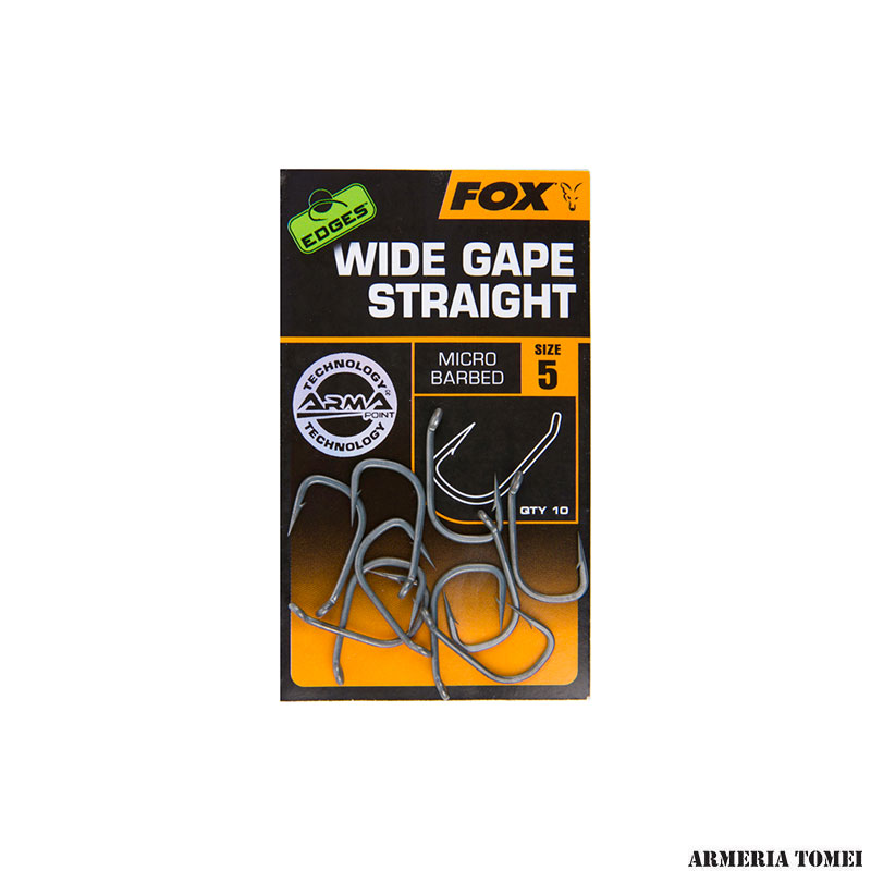 FOX - EDGES™ WIDE GAPE STRAIGHT MICRO BARBED SIZE 6 (10PCS)