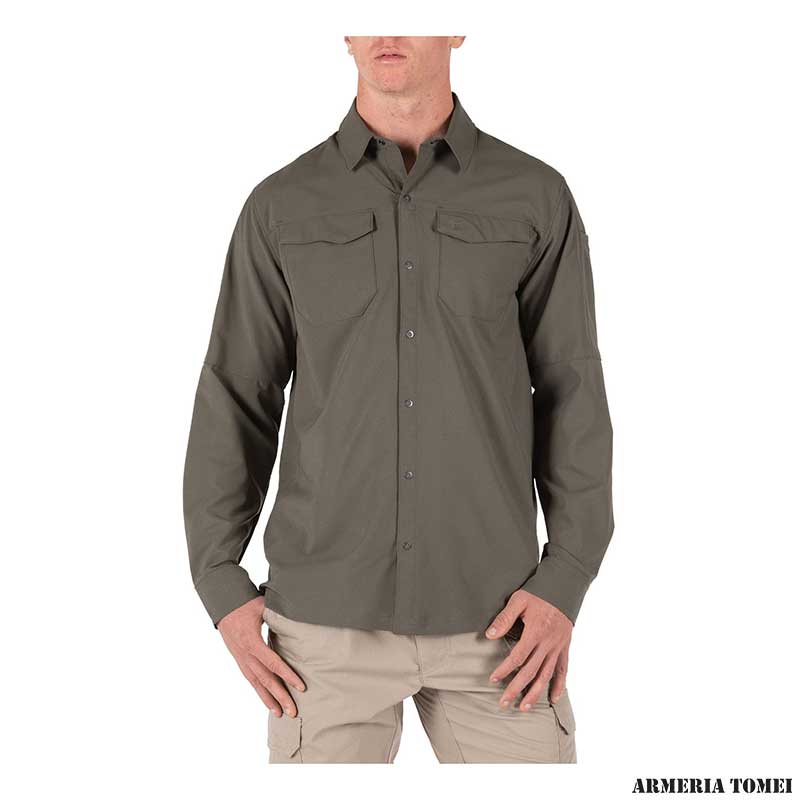 SHIRT - 5.11 - FREEDOM FLEX WOVEN LS 831 SAGE GREEN