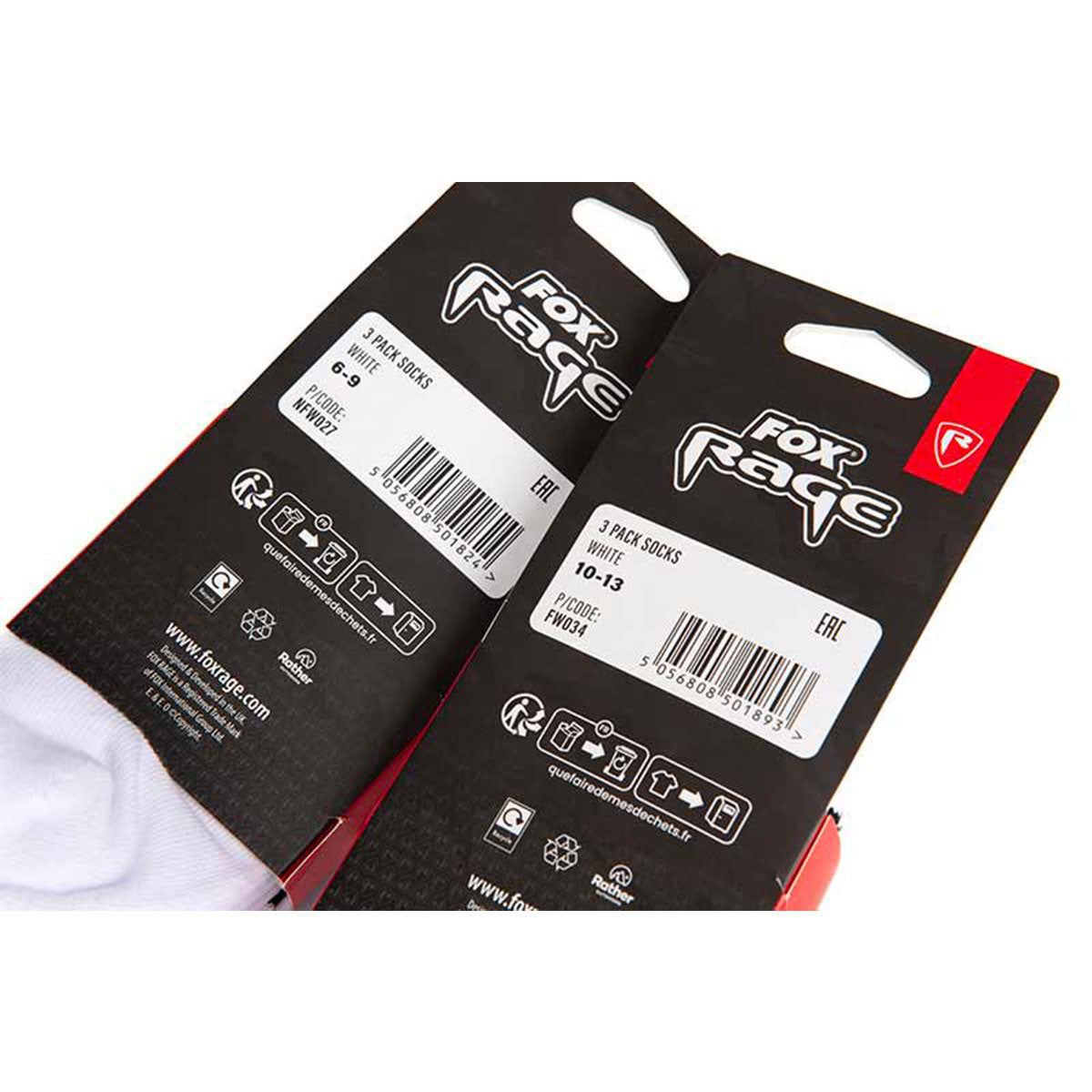 CALZINI - FOX RAGE - 3 PACK SOCKS White