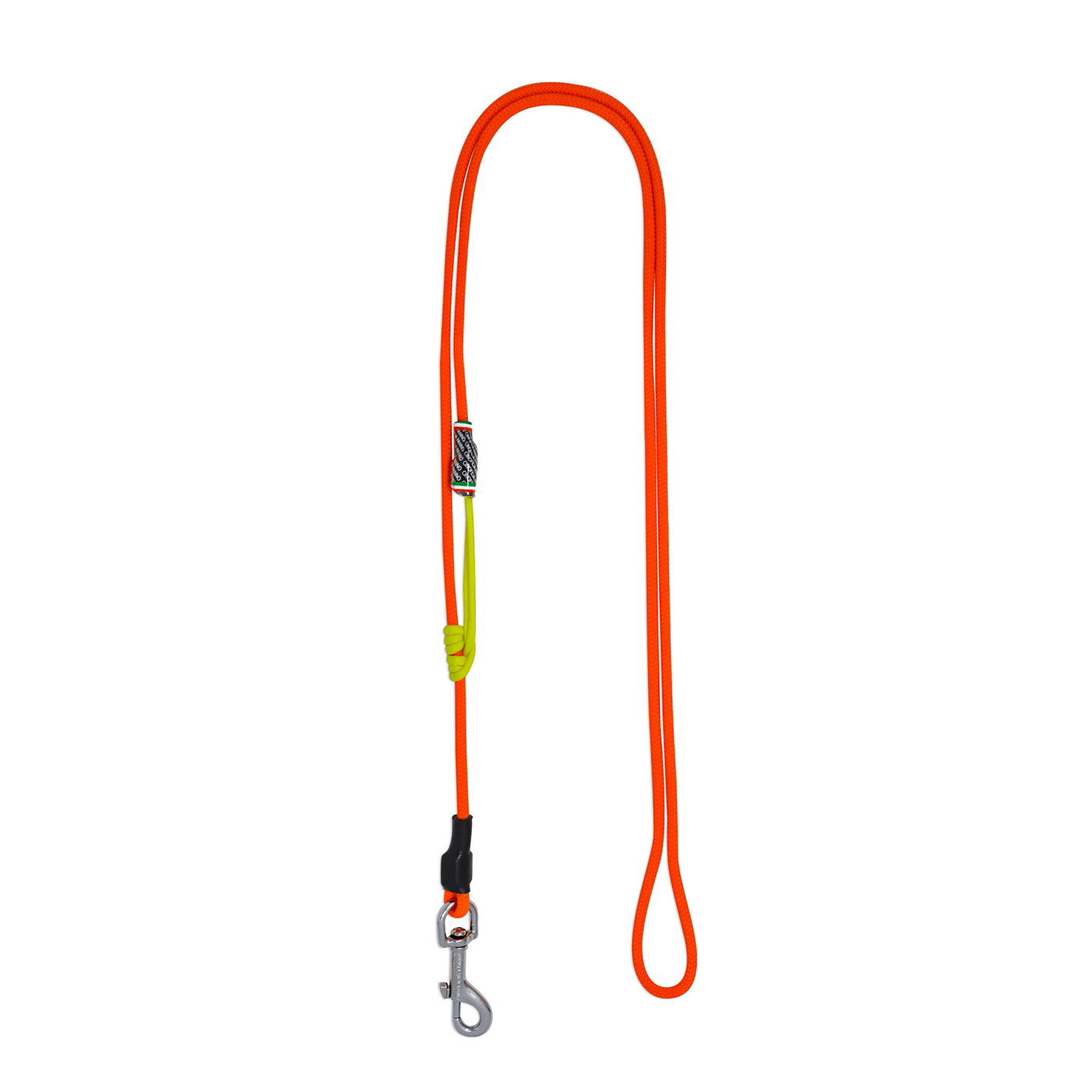 LEASH WITH CARABINER ADJUSTABLE FROM 120CM TO 200CM (ORANGE)