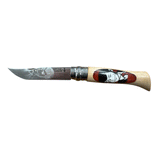 COLTELLO - OPINEL -  N.9 CARBONE REALIZZATO A MANO CON LUPIN III