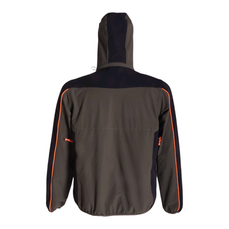 JACKET - RS HUNTING - LV602-J GREEN BLACK WITH FLUORESCENT ORANGE DETAILS