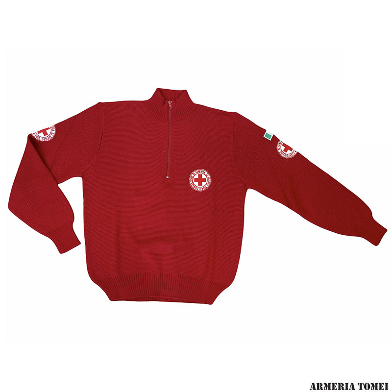 CROCE ROSSA - MAGLIONE CON ZIP CONVENZIONE DI GINEVRA