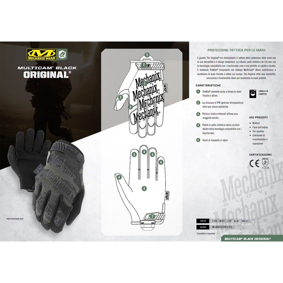 MECHANIX WEAR - MULTICAM® BLACK THE ORIGINAL MULTIPURPOSE WORK