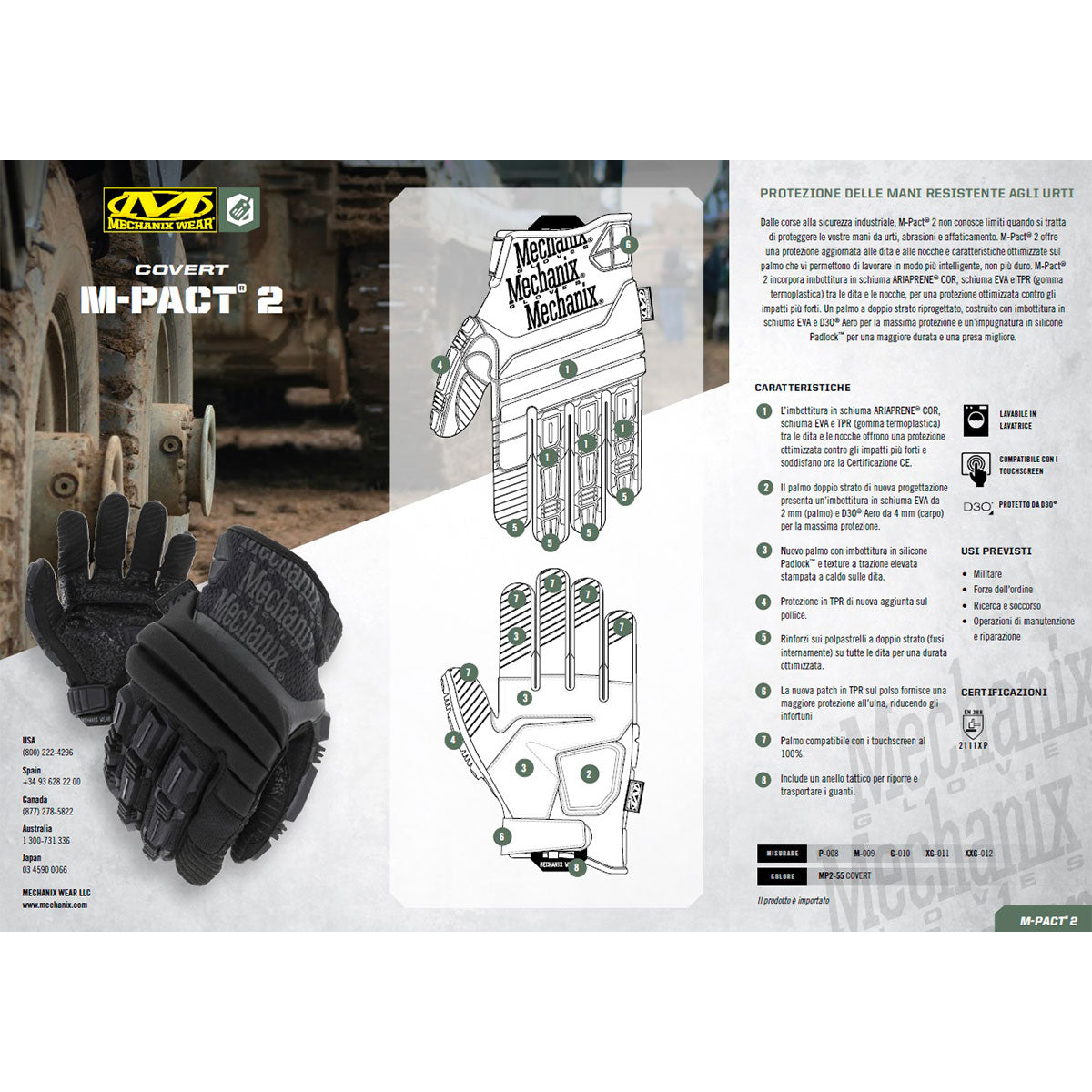 MECHANIX WEAR - M-PACT® 2 IMPACT PROTECTION Covert