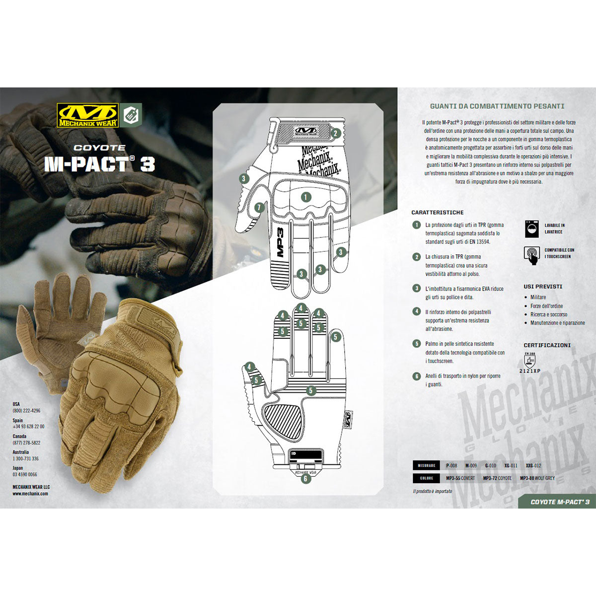 MECHANIX WEAR - M-PACT® 3 IMPACT PROTECTION Covert Coyote