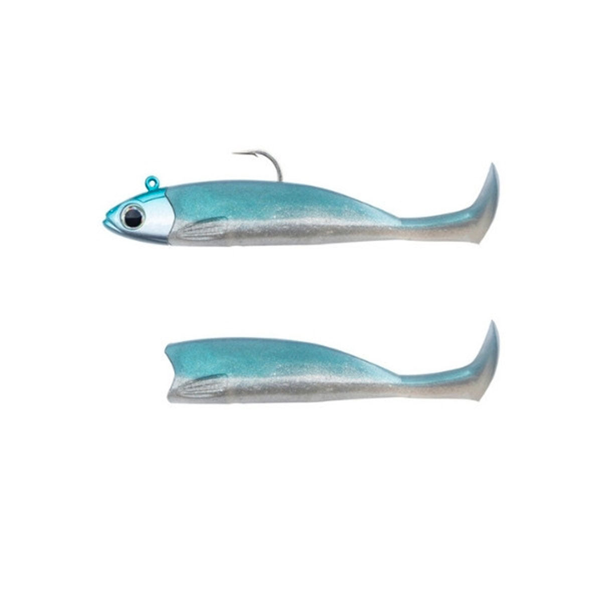 FIIISH - MASTER SHAD | SIZE n°5 | 125mm 5" | MEDIUM HEAD | 25g 8/9oz | COMBO + BODY | COLOR PEARL BLUE 