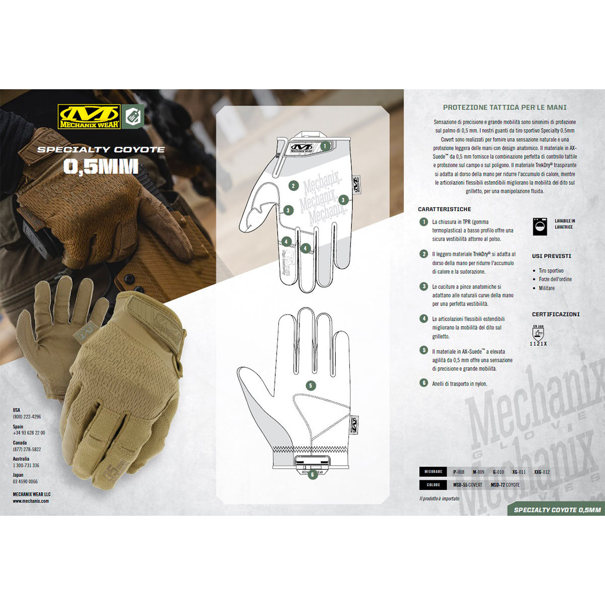 MECHANIX WEAR - 0.5mm HIGH DEXTERITY Covert Coyote