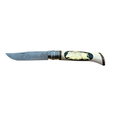 KNIFE - OPINEL - N.10 STAINLESS STEEL HAND MADE (BOAR + 3 ACORNS)