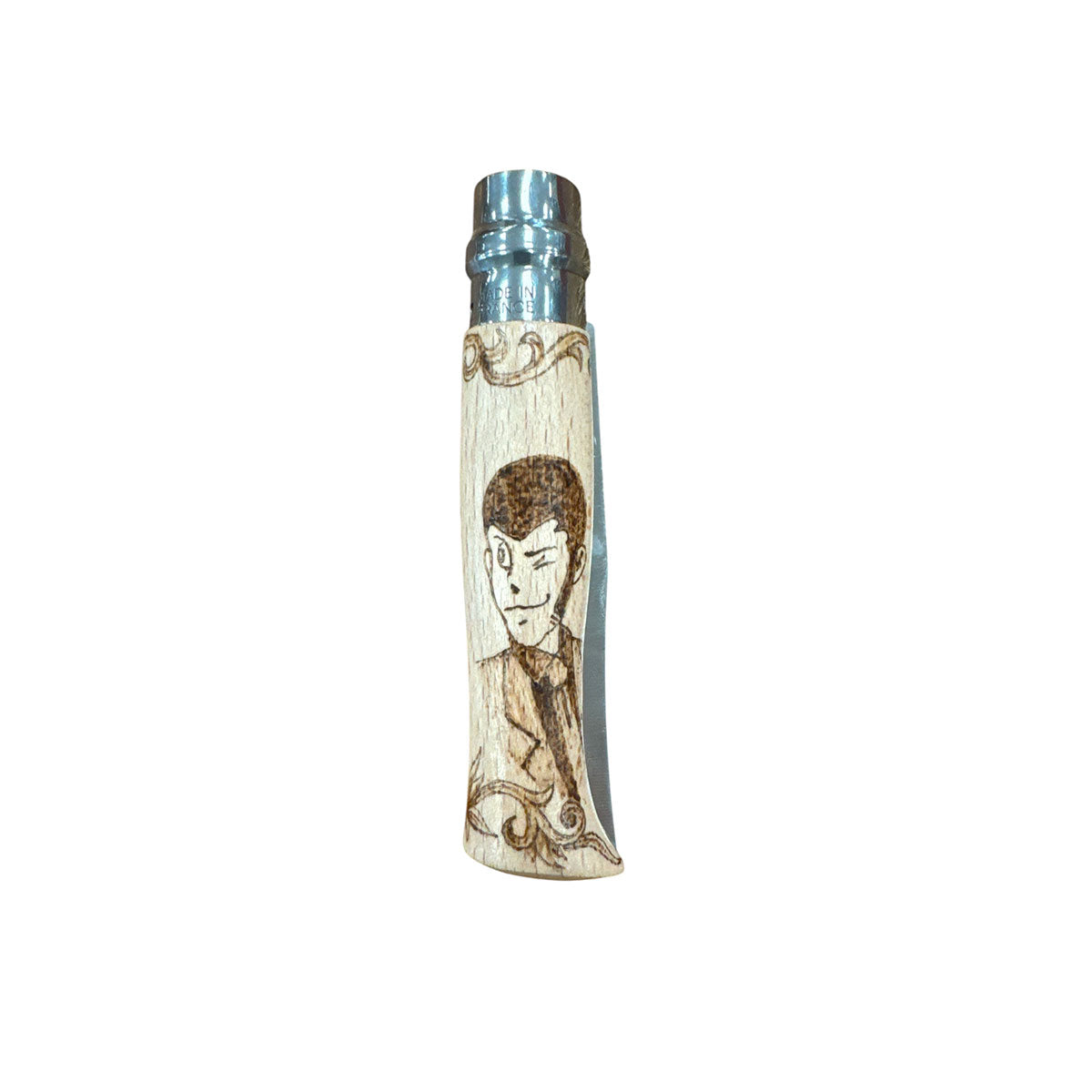 COLTELLO - OPINEL - N.9 INOX REALIZZATO A MANO CON LUPIN III