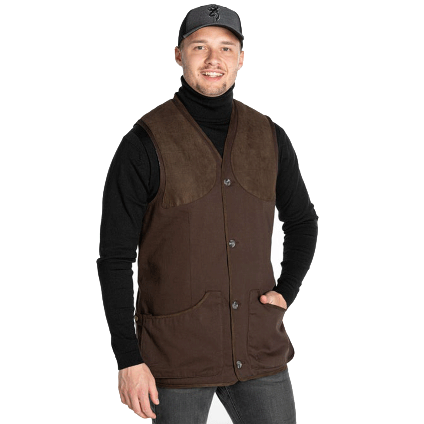 BROWNING - GILET -  VEST NORFOLK DARK BROWN