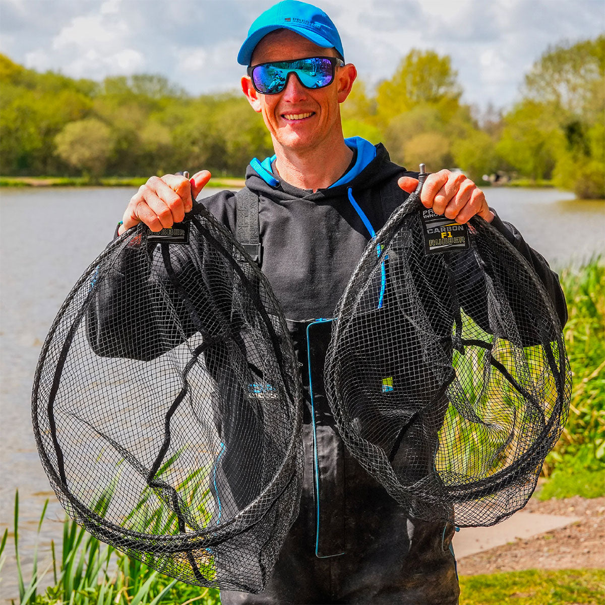 LANDING NET HEAD - PRESTON - CARBON F1 LATEX LANDING NET 18"