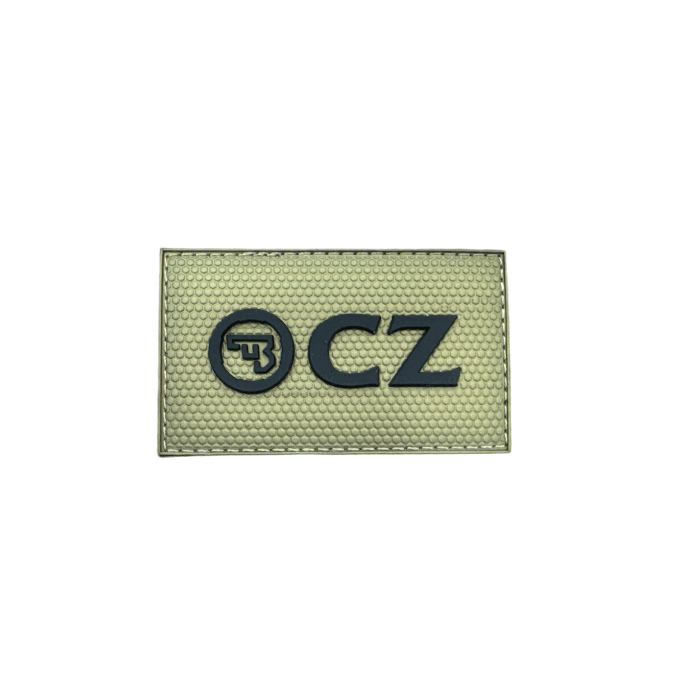 PATCH - BLACK/GREEN RECTANGULAR CZ (WITH VELCRO)