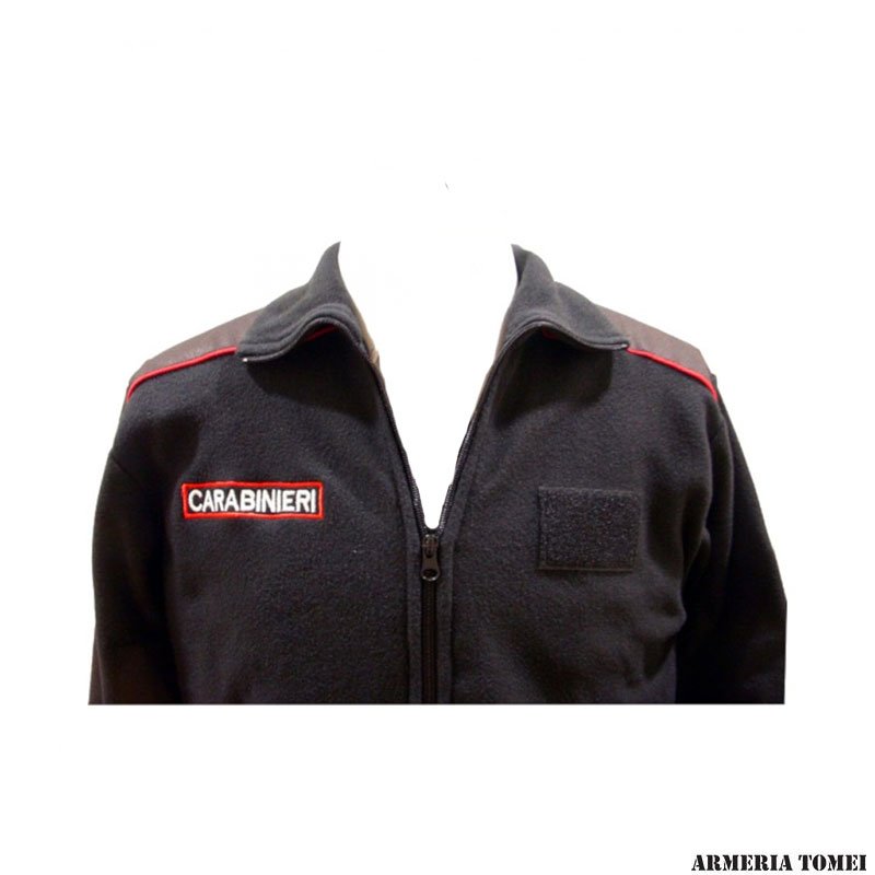 FLEECE - CARABINIERI BLACK WITH ZIP