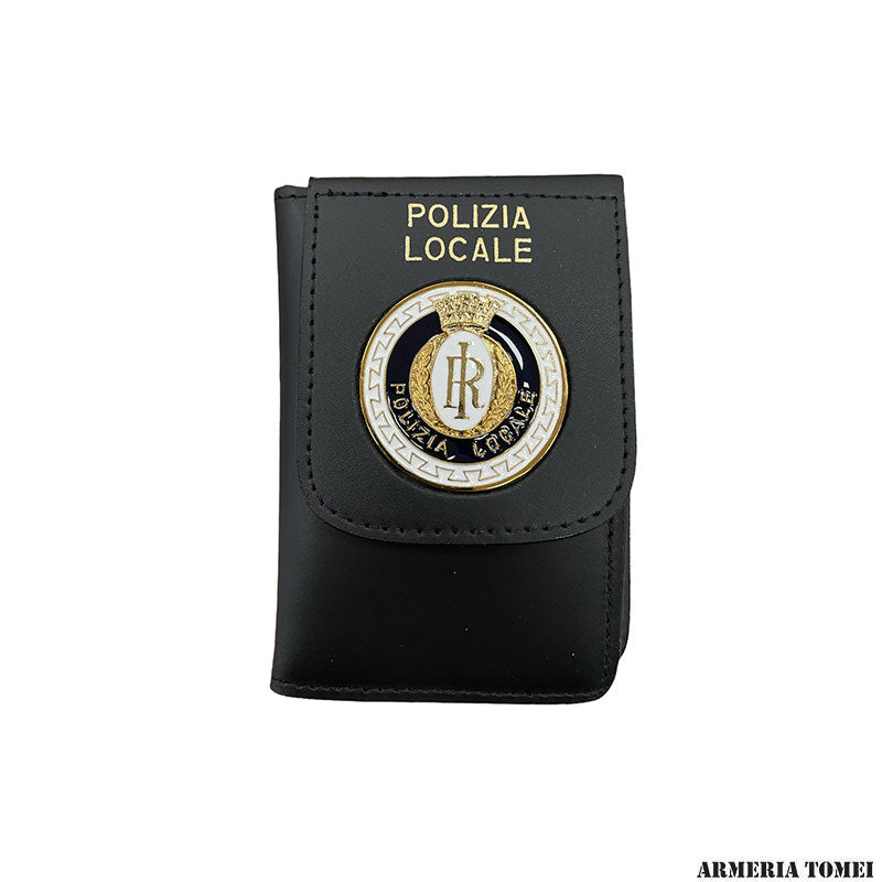 LOCAL POLICE LEATHER WALLET WITH PLATE