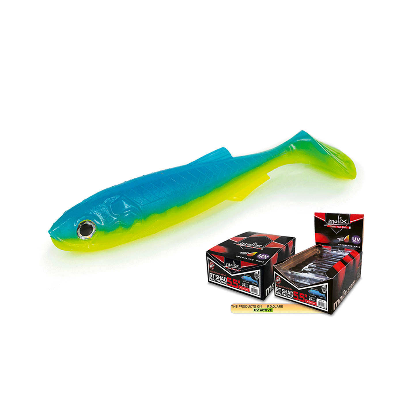 MOLIX - RT SHAD 5.5" #544 UV Blue Back Chart