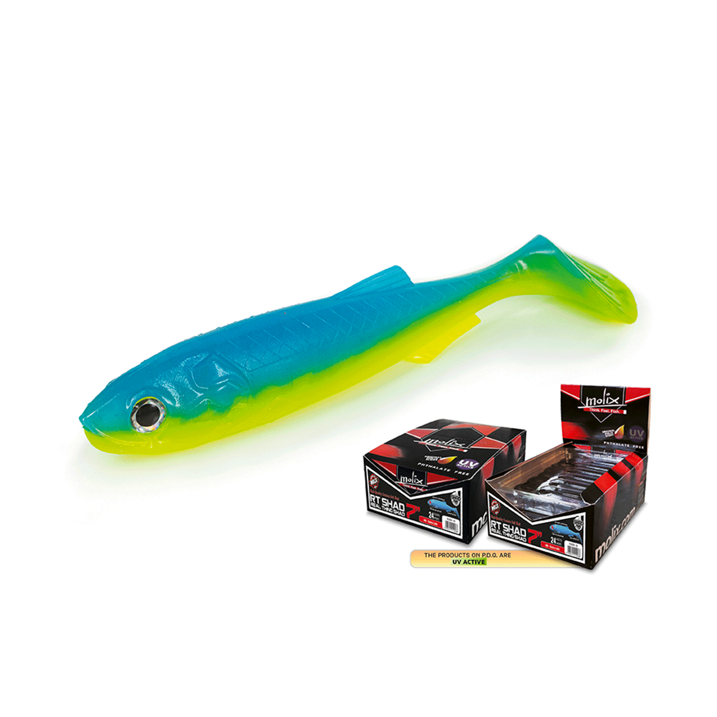 MOLIX - RT SHAD 7" #544 UV Blue Back Chart