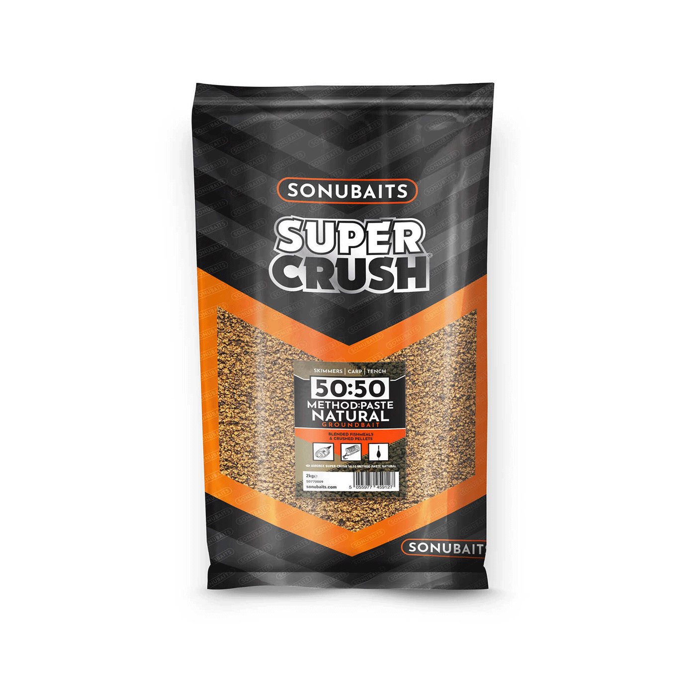 SONUBAITS - SUPERCRUSH 50:50 METHOD:PASTE NATURAL GROUNDBAIT 2kg