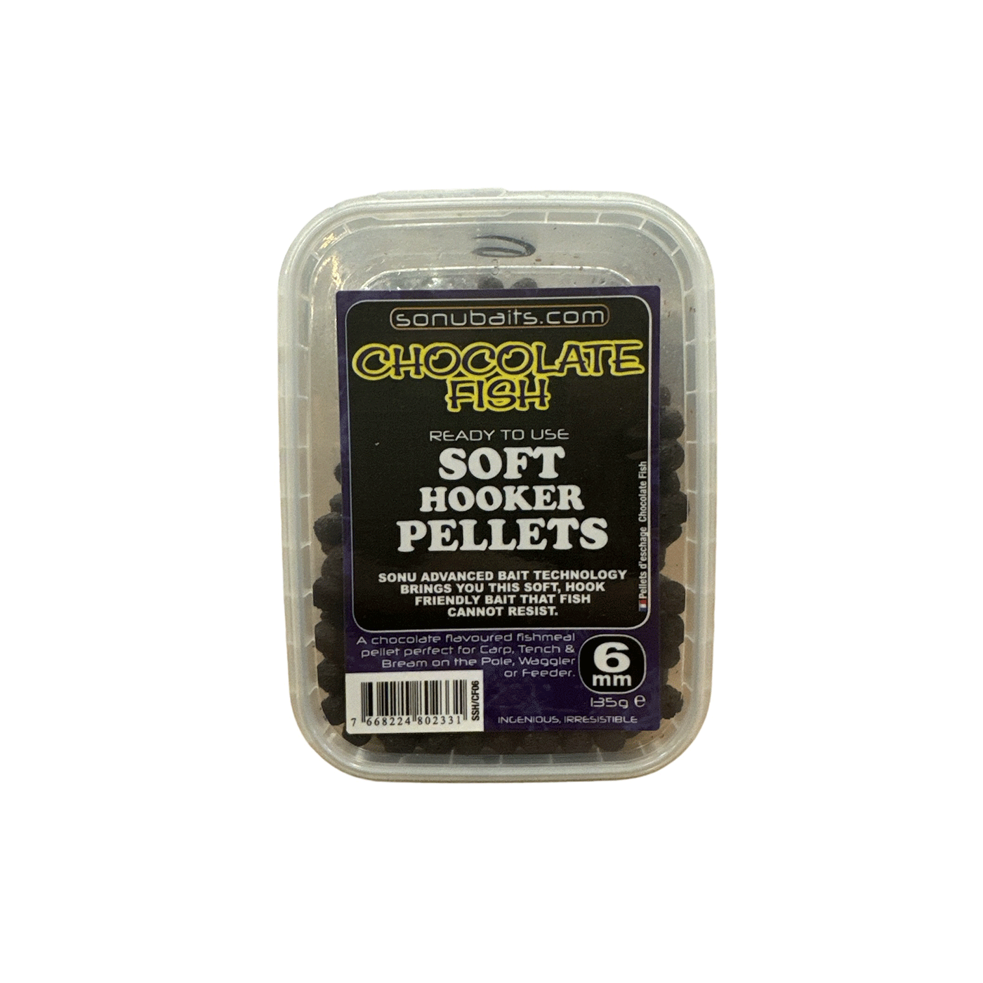 SONUBAITS - CHOCOLATE FISH SOFT HOOKER PELLETS 135g