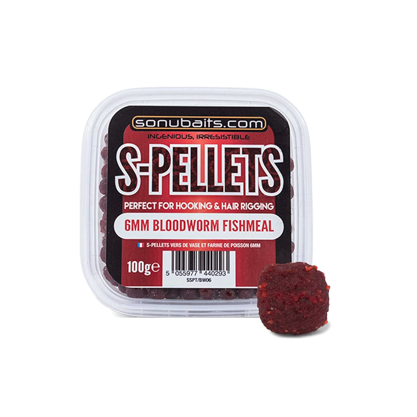 SONUBAITS - S-PELLETS BLOODWORM FISHMEAL 100g