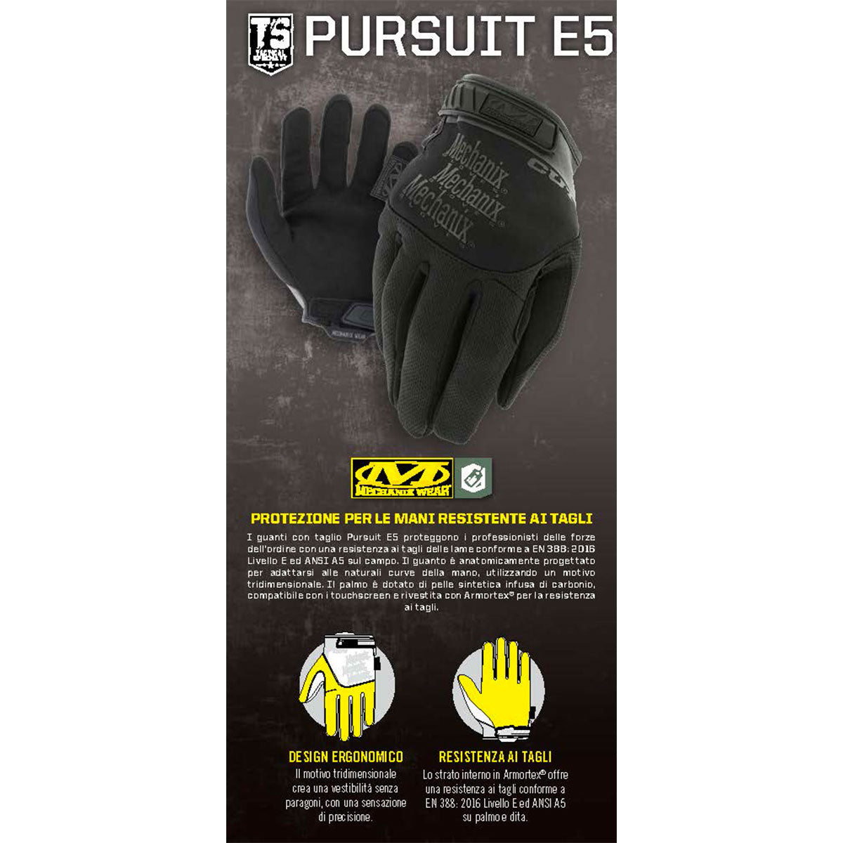 MECHANIX WEAR - PURSUIT D5 CUT RESISTANT Covert