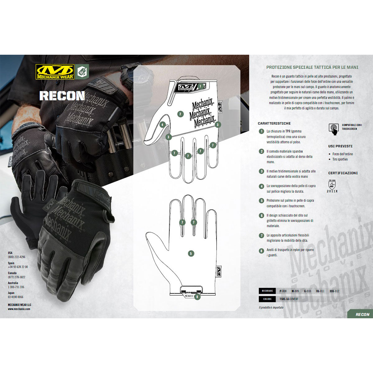 MECHANIX WEAR - RECON HIGH DEXTERITY Covert