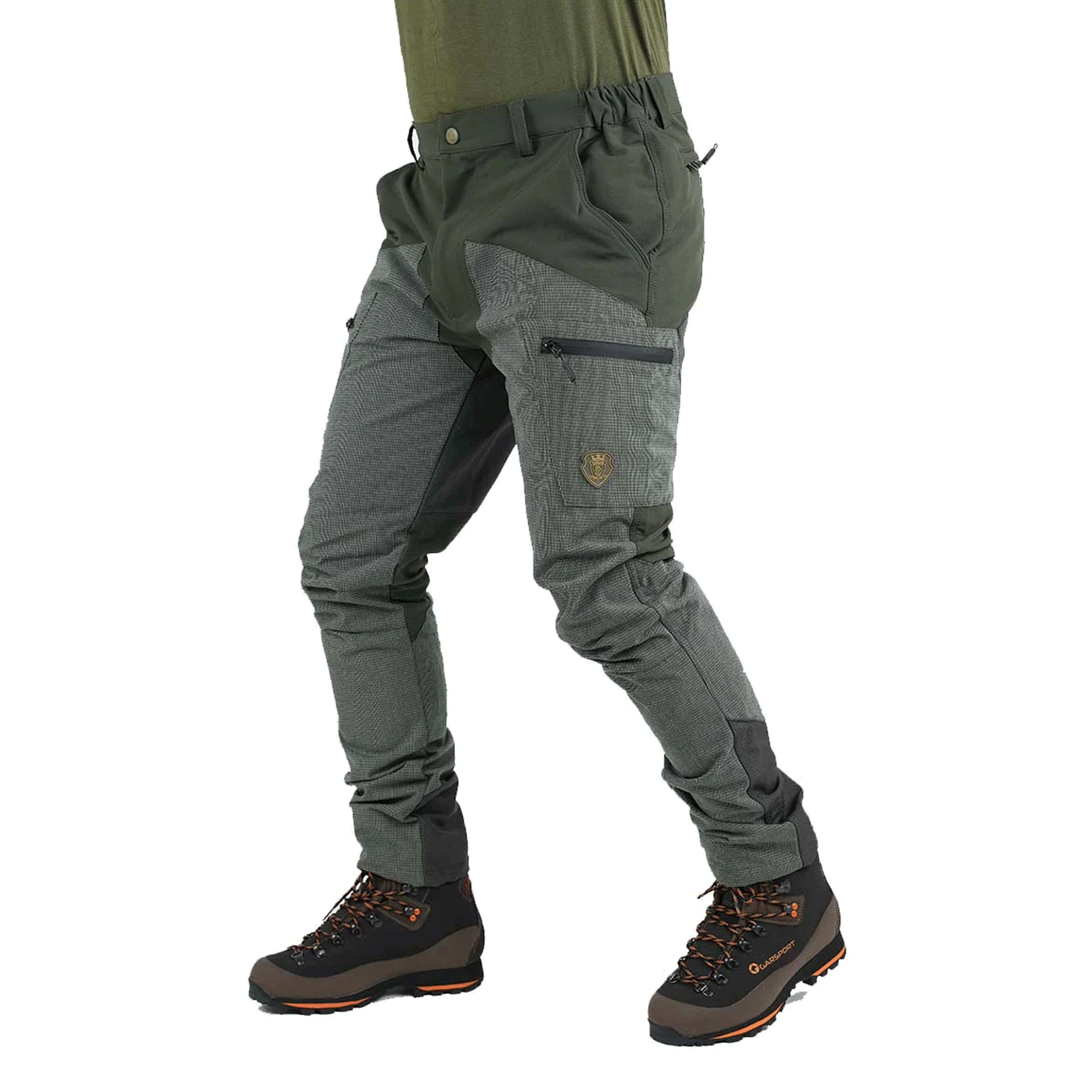 VIENT COLLECTION - PANTALONE - SOFTSHELL VP01 Olive / Tono Su Tono