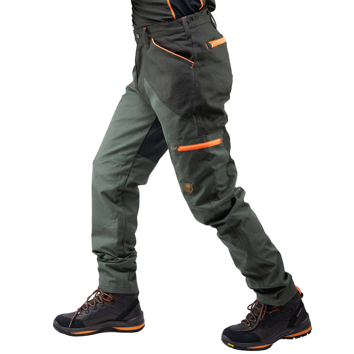 VIENT COLLECTION - PANTALONE - CANVAS VP03 Olive/Arancio