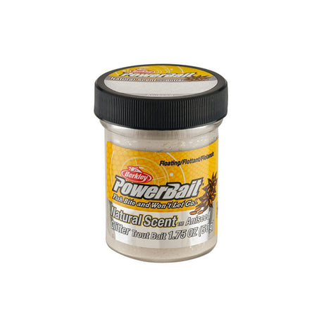 Berkley - Powerbait Natural Scent Glitter Trout Bait 1.75Oz 50G White Aniseed