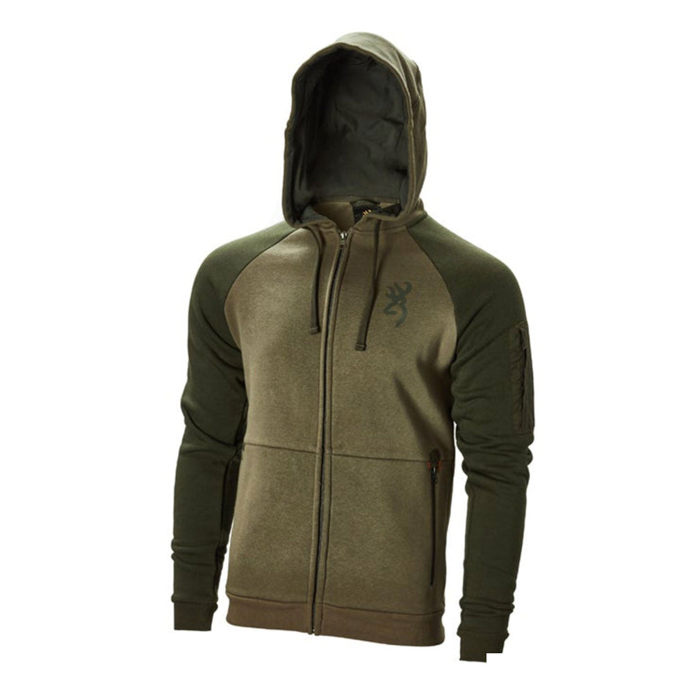 Browning - Felpa Sweatshirt Zip Snapshot Two Tones Green S