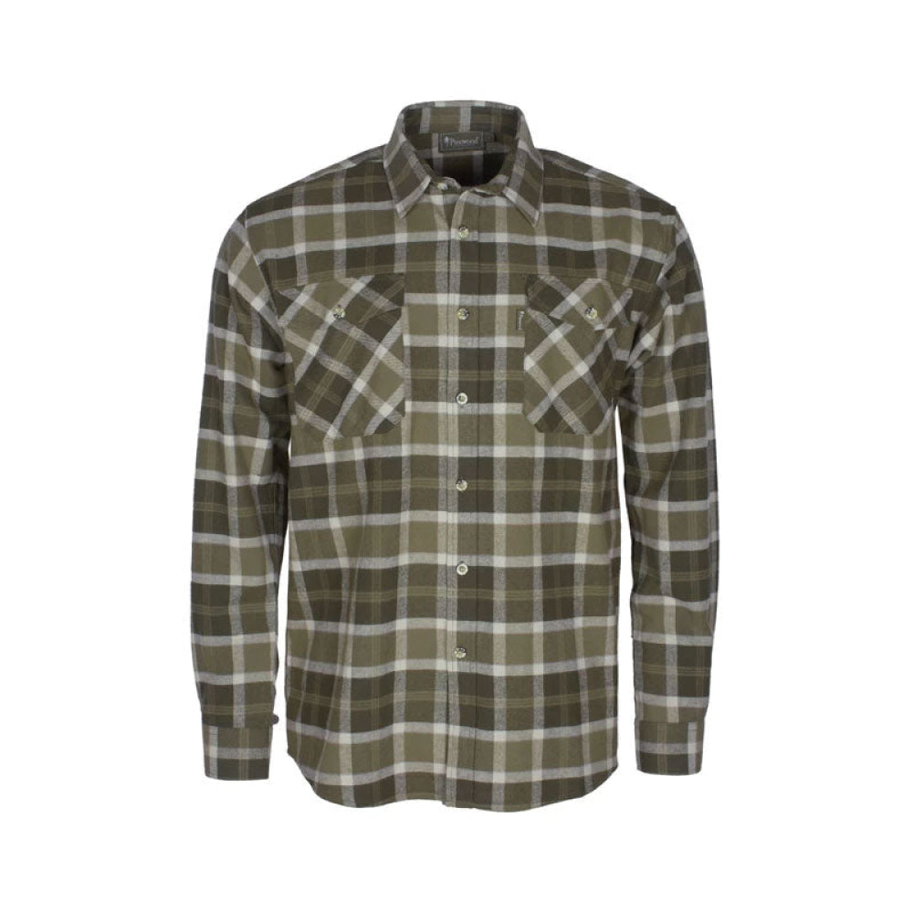 Camicia - Pinewood Härjedalen Shirt M’s 9026 Moss Green/H.olive M