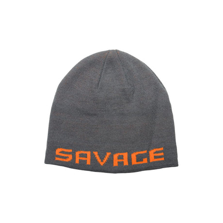Cappello - Savage Gear Logo Beanie Tg Unica Rock Grey/Orange