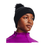 Cappello - Under Armour -Coldgear® Infrared Halftime Ribbed Pom Black 001