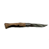 Coltello - Opinel N.8 Carbonio Con Disegno Beccaccia Realizzato A Mano