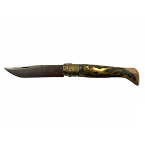 Coltello - Opinel N.9 Carbone Diavola Realizzato A Mano