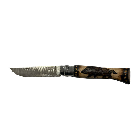 Coltello - Opinel N.9 Inox Cinghiale Intarsato A Mano