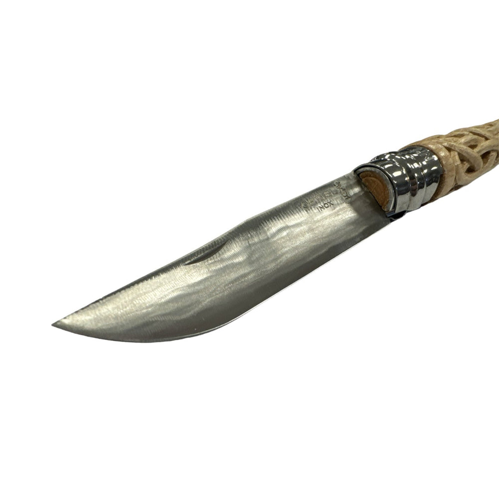 Coltello - Opinel N.9 Inox Intagliato E Realizzato A Mano