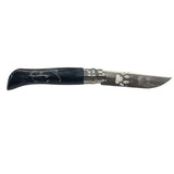 Coltello - Opinel N.9 Inox Realizzato A Mano Con Aerografo Scena Lupo