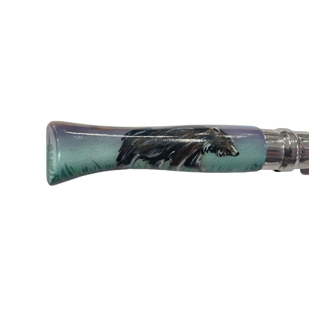 Coltello - Opinel N.9 Inox Realizzato A Mano Con Aerografo Scena Orso